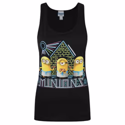 Minions Womens/Ladies Egyptian Tank Top - S, Black