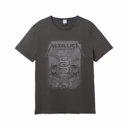 Amplified Mens The Black Album Metallica Diamante T-Shirt - XL, Charcoal