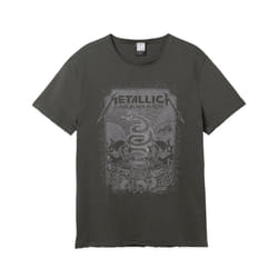 Amplified Mens The Black Album Metallica Diamante T-Shirt - XL, Charcoal