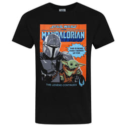 Star Wars Mens Baby Yoda Poster T-Shirt - XXL, Black
