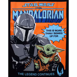 Star Wars Mens Baby Yoda Poster T-Shirt - XXL, Black
