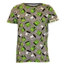 Minecraft Boys Zombie Creeper All-Over Print T-Shirt - 9-10 Years, Green