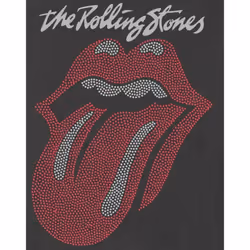 Amplified Womens/Ladies Tongue The Rolling Stones Diamante Logo T-Shirt - M, Charcoal
