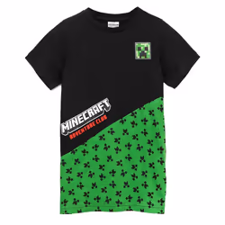 Minecraft Childrens/Kids Creeper Colour Block T-Shirt - 11-12 Years, Black