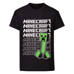Minecraft Childrens/Kids Repeat Logo T-Shirt - 9-10 Years, Black