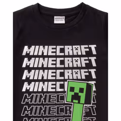 Minecraft Childrens/Kids Repeat Logo T-Shirt - 9-10 Years, Black