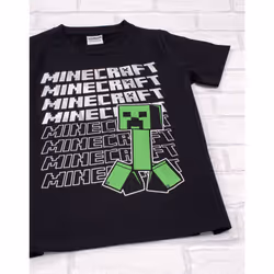 Minecraft Childrens/Kids Repeat Logo T-Shirt - 9-10 Years, Black