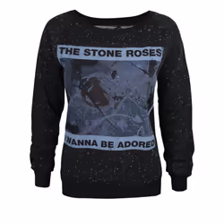 Amplified Womens/Ladies I Wanna Be Adored The Stone Roses Sweatshirt - XS, Black