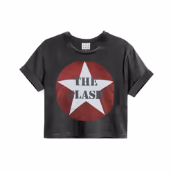 Amplified Womens/Ladies The Clash Logo Crop Top