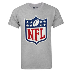 NFL Mens logo Shield T-Shirt - S, Grey