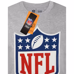 NFL Mens logo Shield T-Shirt - S, Grey