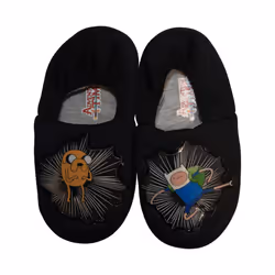 Adventure Time Boys Jake And Finn Slippers - 11 UK Child, Black