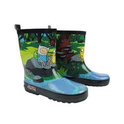 Adventure Time Boys Rubber Wellington Boots - 10 UK Child, Blue/Green/Brown