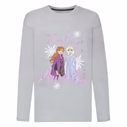 Frozen Girls Destiny Awaits Anna And Elsa Top - 2-3 Years, Grey