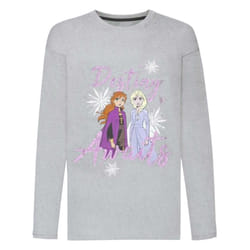 Frozen Girls Destiny Awaits Anna And Elsa Top - 2-3 Years, Grey