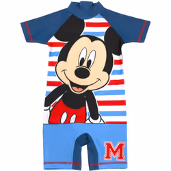 Disney Boys Sunsafe Mickey Mouse One Piece Swimsuit - 4-5 Years, Blue