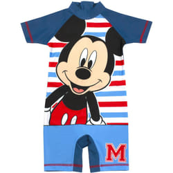 Disney Boys Sunsafe Mickey Mouse One Piece Swimsuit - 4-5 Years, Blue