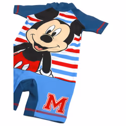 Disney Boys Sunsafe Mickey Mouse One Piece Swimsuit - 4-5 Years, Blue