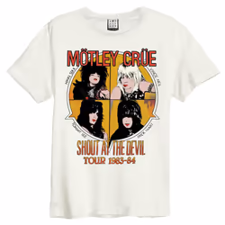 Amplified Mens Shout At The Devil Motley Crue T-Shirt - S, White