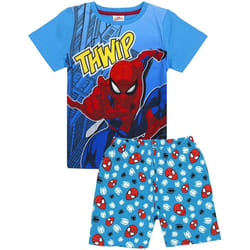 Spider-Man Boys Thwamm Comic Cotton Short Pyjama Set - 2-3 Years, Blue