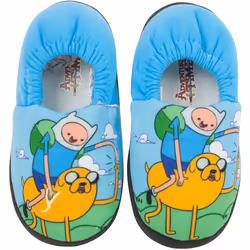 Adventure Time Boys Jake And Finn Slippers - 2 UK, Blue/Black