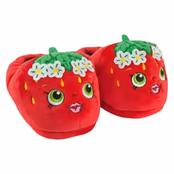 Shopkins Childrens/Kids Novelty Strawberry Slippers - 8 UK Child, Red