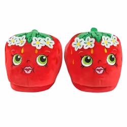 Shopkins Childrens/Kids Novelty Strawberry Slippers - 8 UK Child, Red