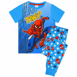 Spider-Man Childrens/Kids Comic Pyjama Set - 2-3 Years, Blue/Red/White