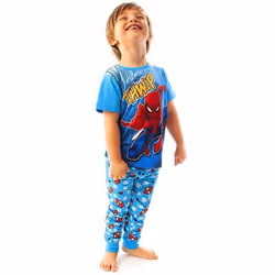 Spider-Man Childrens/Kids Comic Pyjama Set - 6-7 Years, Blue/Red/White