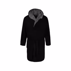 Duke Mens Newquay Hooded Dressing Gown - 8XL, Black
