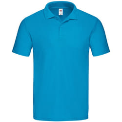 Fruit of the Loom Mens Original Polo Shirt - S, Azure Blue