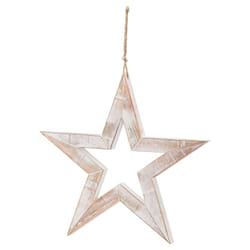 Hill Interiors Sparkle Wooden Star Hanging Ornament
