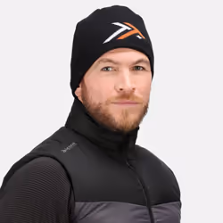 Regatta Mens Waterproof Beanie - One Size, Black/Magma Orange