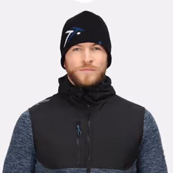 Regatta Mens Waterproof Beanie - One Size, Black/Petrol Blue