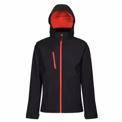Regatta Mens Venturer Three Layer Soft Shell Jacket - 3XL, Black/Red