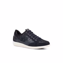Geox Womens/Ladies Myria Leather Trainers - 7.5 UK, Navy/Blue