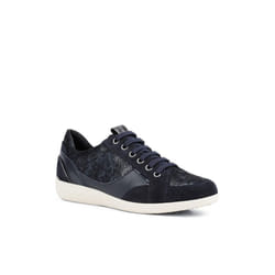 Geox Womens/Ladies Myria Leather Trainers - 7.5 UK, Navy/Blue
