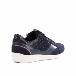 Geox Womens/Ladies Myria Leather Trainers - 7.5 UK, Navy/Blue