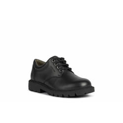 Geox Boys Shaylax Leather School Shoes - 1 UK, Black