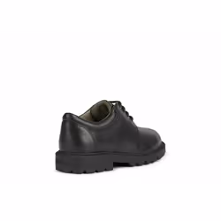 Geox Boys Shaylax Leather School Shoes - 1 UK, Black