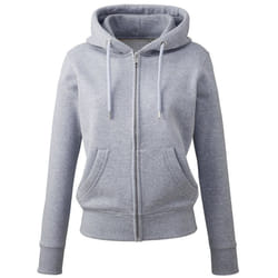 Anthem Womens/Ladies Organic Full Zip Hoodie - M, Grey Marl