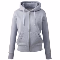 Anthem Womens/Ladies Organic Full Zip Hoodie - XS, Grey Marl