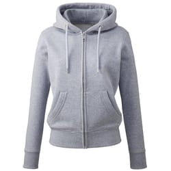 Anthem Womens/Ladies Organic Full Zip Hoodie - XS, Grey Marl