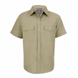 Craghoppers Mens Expert Kiwi Short-Sleeved Shirt - L, Pebble Brown