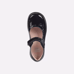 Geox Girls Naimara Ballerina Patent Leather Mary Janes - 10 UK Child, Black