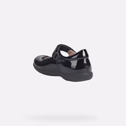 Geox Girls Naimara Ballerina Patent Leather Mary Janes - 10 UK Child, Black