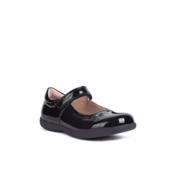 Geox Girls Naimara Ballerina Patent Leather Mary Janes - 1 UK, Black