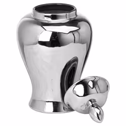 Hill Interiors Chrome Ginger Jar - 36cm x 18cm x 18cm, Silver