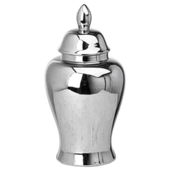 Hill Interiors Chrome Ginger Jar - 28cm x 13cm x 13cm, Silver