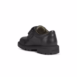 Geox Boys Shaylax Single Strap Leather School Shoes - 12.5 UK Child, Black